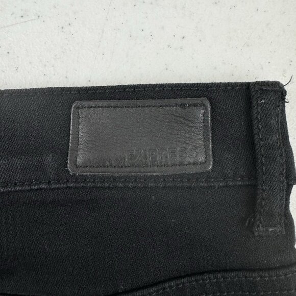 Women Express Black Jeans High Rise Ankle Studded Legging Stretch Size 0 - Picture 3 of 10